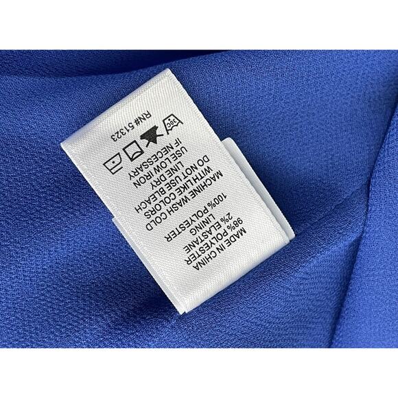 ceCe blue flutter sleeve asymmetrical ruffle shift dress Size 2 - Picture 4 of 5